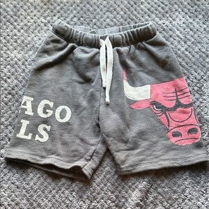 Zara Kids Chicago Bulls Charcoal and Pink Graphic Shorts